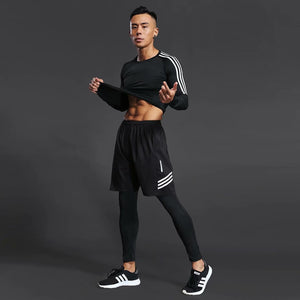 Men's Gym Workout Sports Suit Fitness Compression Clothes