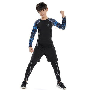 Kids Boys Running Leggings Children Fitness Gym Clothing