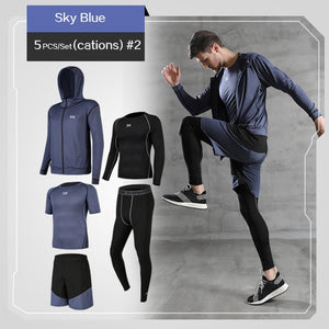 Men's Tracksuit Gym Fitness Compression Sports Suit Clothes