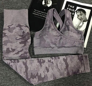 Camouflage Camo Yoga Set Sports Wear For Women